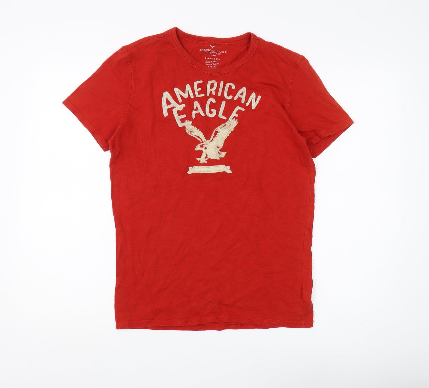 Mens UK Size S American Eagle Red  T-Shirt