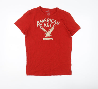 Mens UK Size S American Eagle Red  T-Shirt
