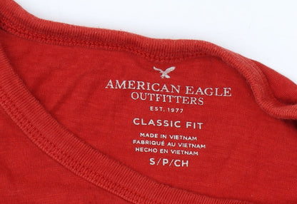 Mens UK Size S American Eagle Red  T-Shirt