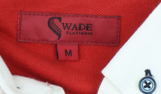 Swade Men's Red Polka Dot Short Sleeve Polo M