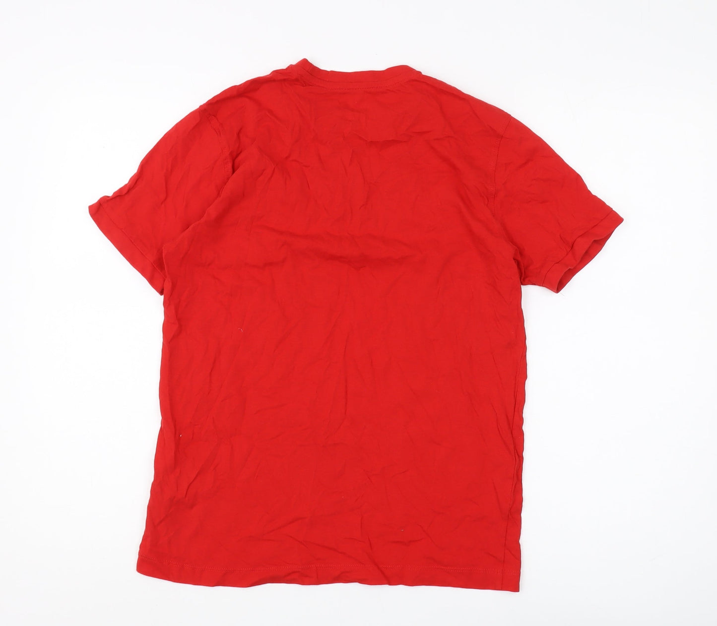 Luke Men's Red Medium Cotton Crew Neck T-Shirt