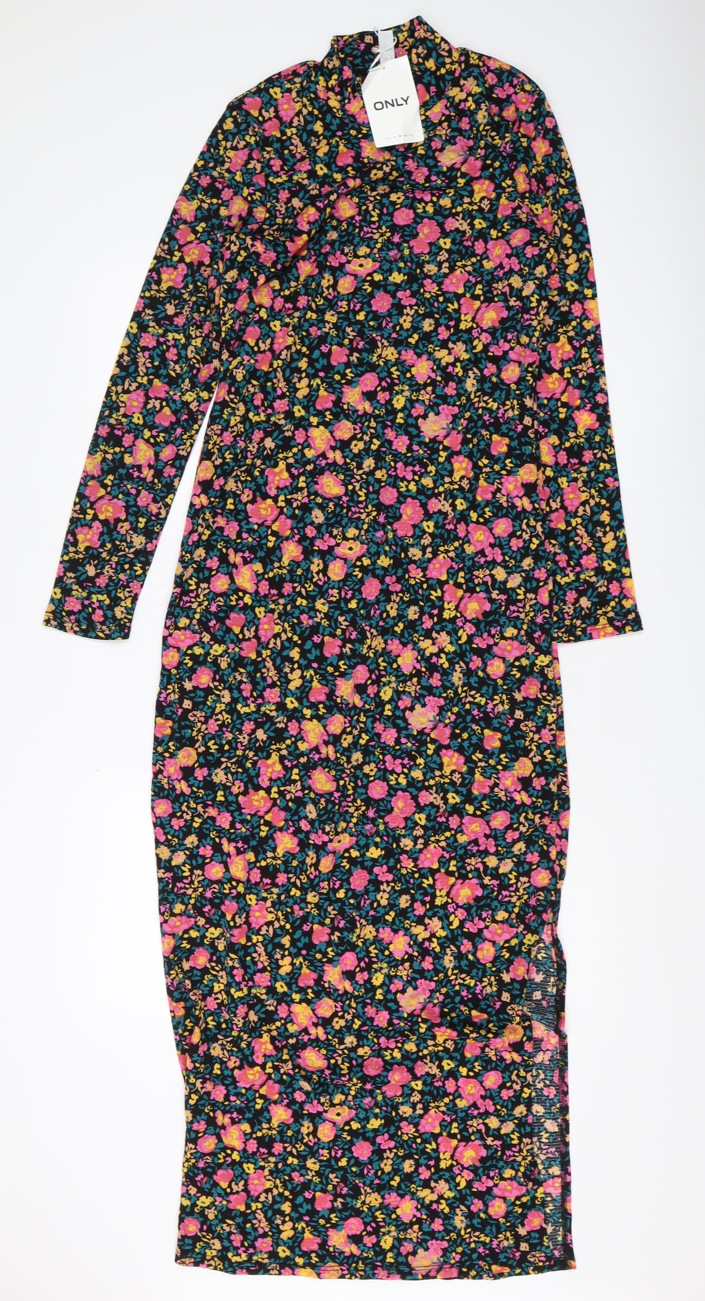 ONLY Women's Multicoloured Floral Midi Dress M