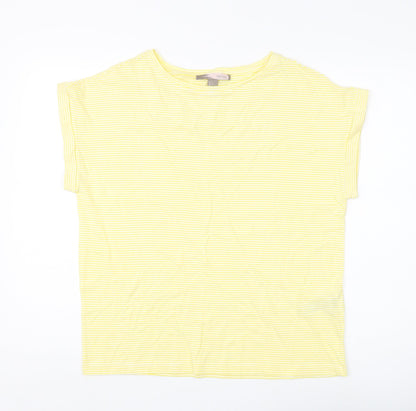 Forever 21 Women's Yellow Striped T-Shirt S