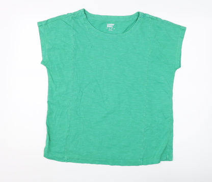 Lands' End Women's Green Sleeveless T-Shirt, S