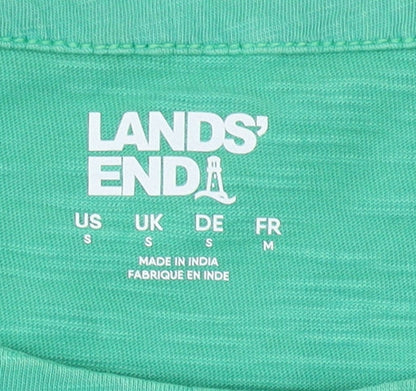 Lands' End Women's Green Sleeveless T-Shirt, S