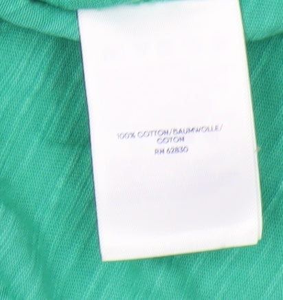 Lands' End Women's Green Sleeveless T-Shirt, S