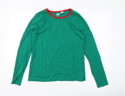 Lands' End Green Ringer T-Shirt - M - Casual Unisex