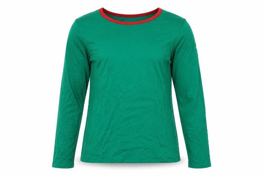 Unisex Adults UK Size M Lands' End Green Ringer T-Shirt