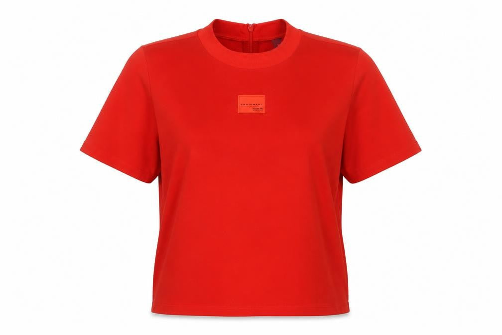 Adidas Women's Red Basic T-Shirt, Size 10