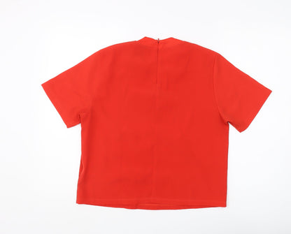 Adidas Women's Red Basic T-Shirt, Size 10