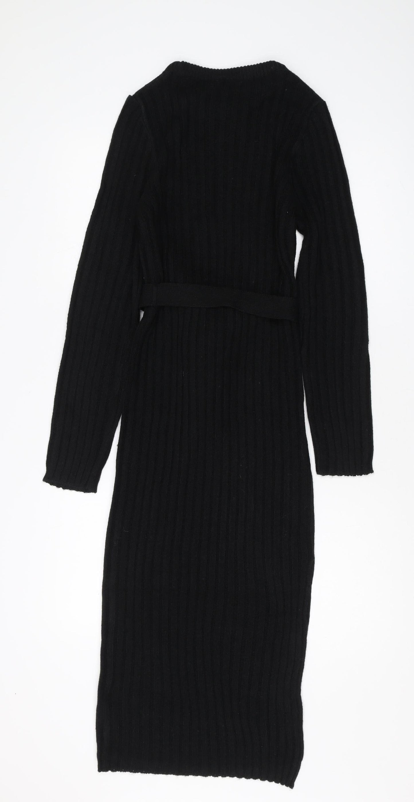 Brave Soul Women's Black Midi Bodycon Dress Size 10