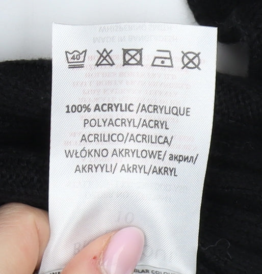 Brave Soul Women's Black Midi Bodycon Dress Size 10