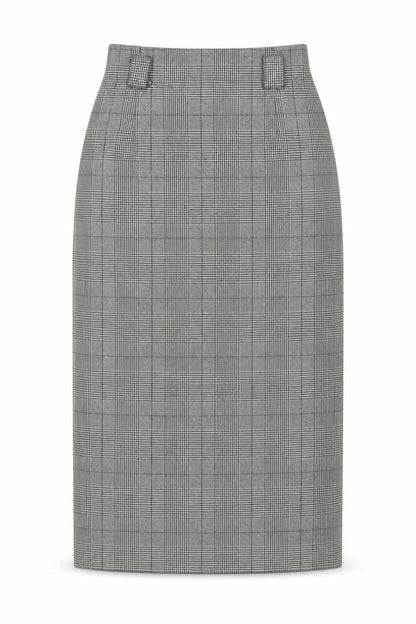 St Michael Women's Black Check Pencil Skirt Size 10