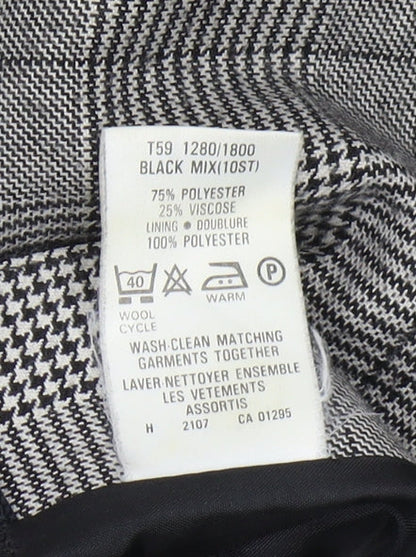 St Michael Women's Black Check Pencil Skirt Size 10