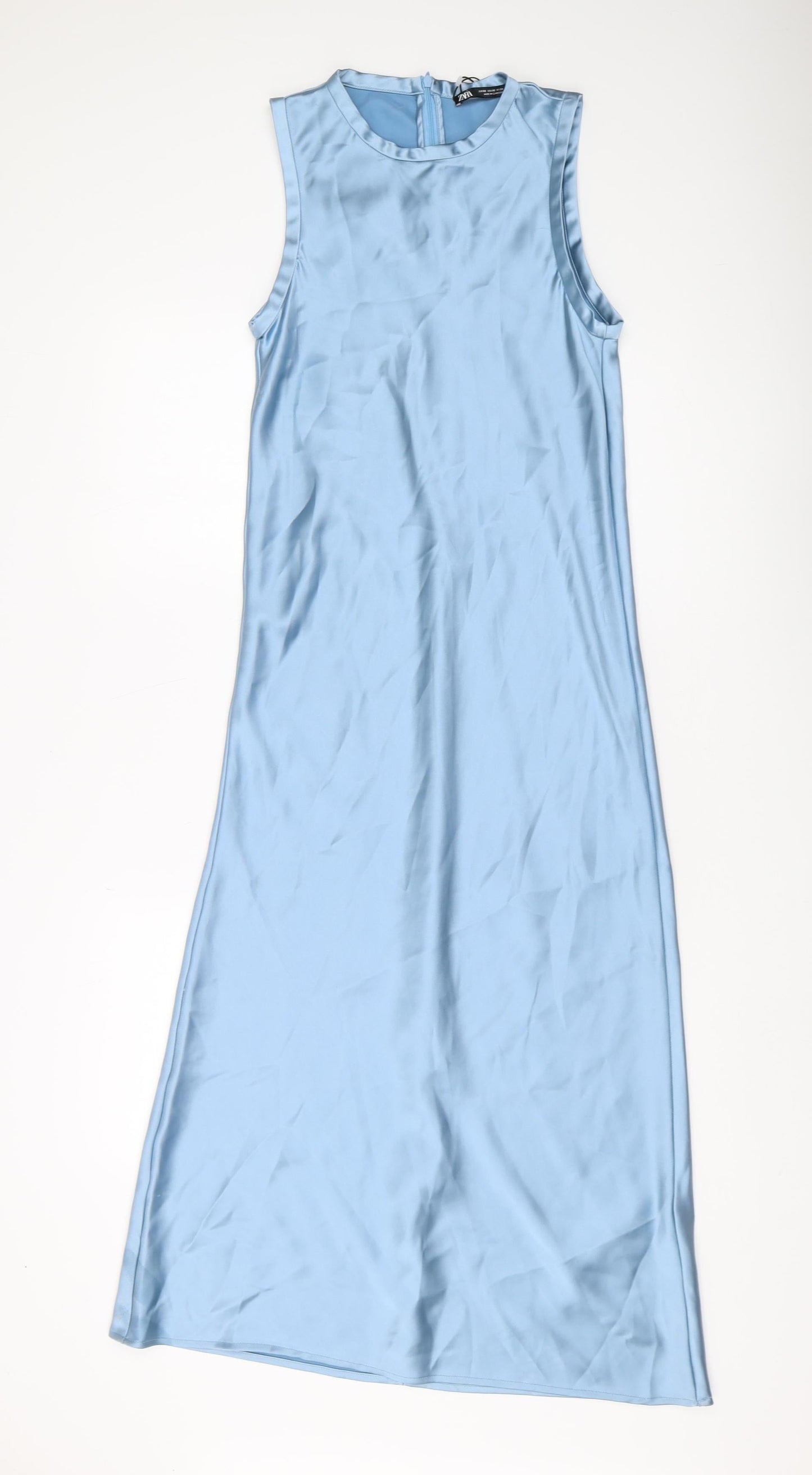 Zara Women's Blue Midi Slip Dress Size XS