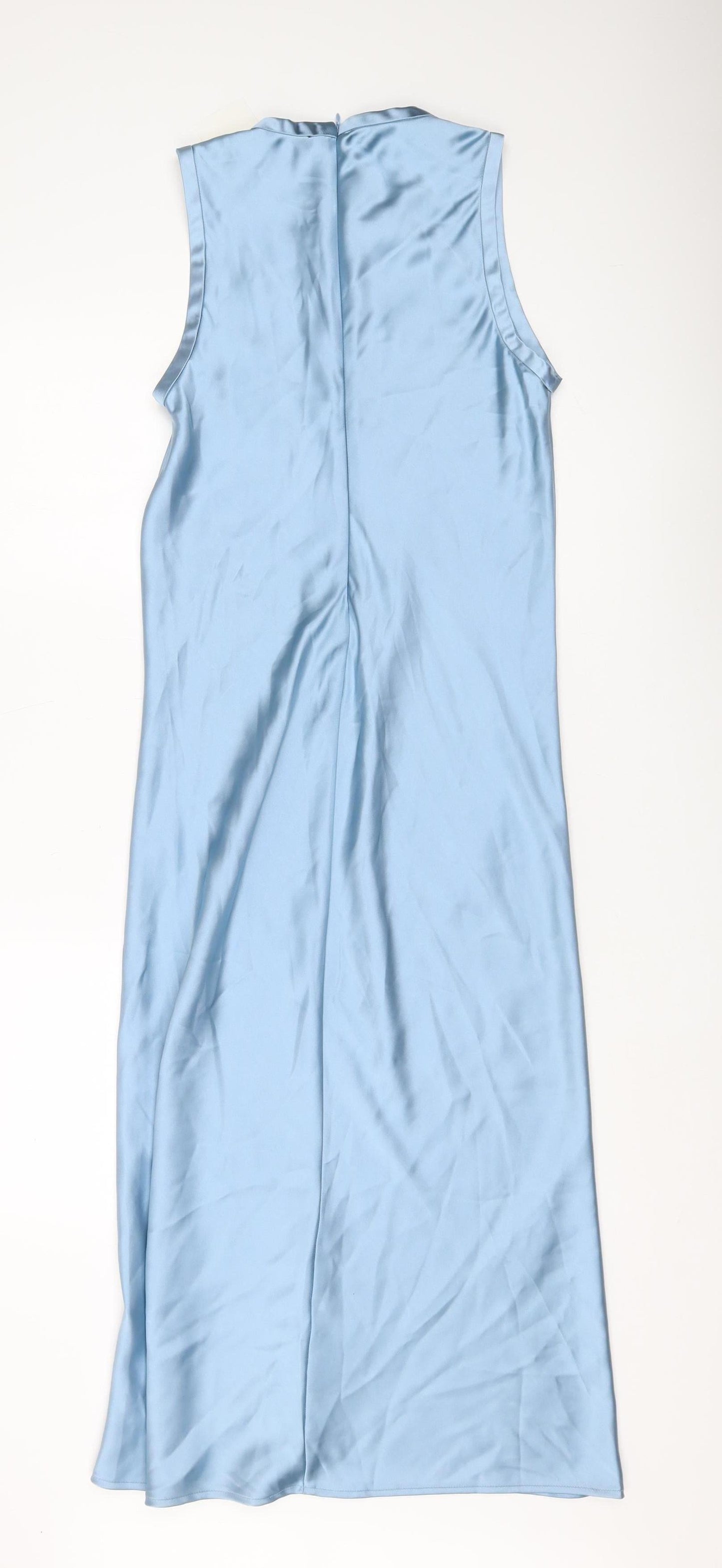 Zara Women's Blue Midi Slip Dress Size XS