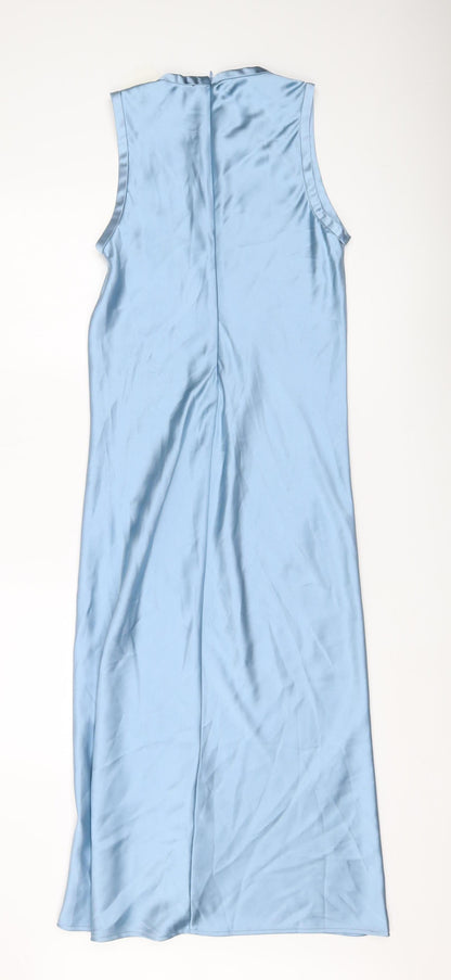 Zara Women's Blue Midi Slip Dress Size XS