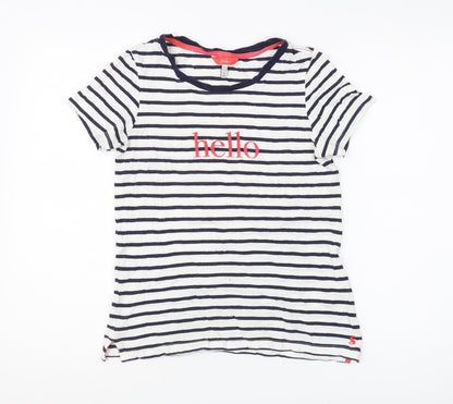 Womens UK Size 8 Joules Multicoloured Basic T-Shirt