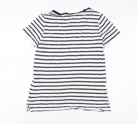 Womens UK Size 8 Joules Multicoloured Basic T-Shirt