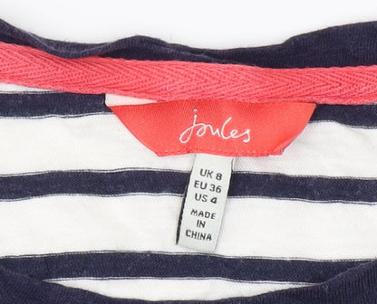 Womens UK Size 8 Joules Multicoloured Basic T-Shirt
