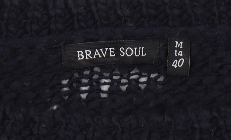 Womens UK Size 12 Brave Soul Black Pullover Jumper