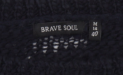 Womens UK Size 12 Brave Soul Black Pullover Jumper