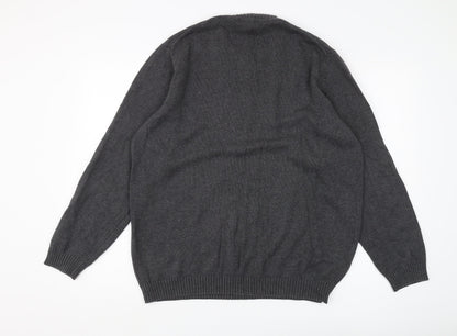 Austin Reed Men's Grey Cotton Pullover Jumper XL