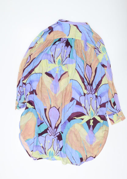 Womens UK Size S Weekday Multicoloured Basic Button-Up