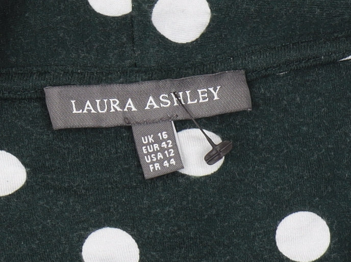 Womens UK Size 16 Laura Ashley Green Tunic Blouse