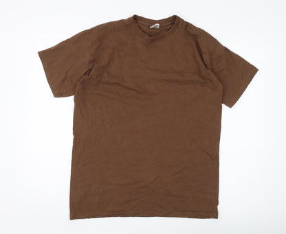 B&C Collection Men's Brown Cotton T-Shirt L