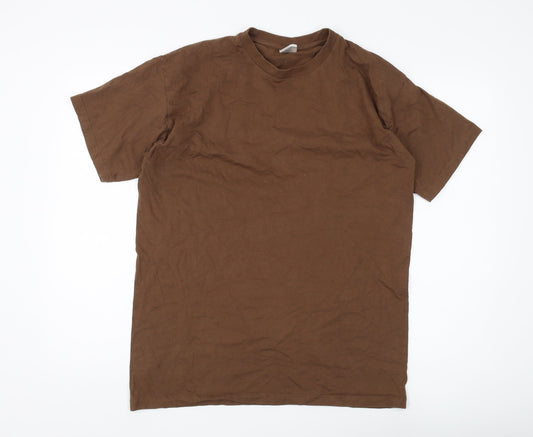 B&C Collection Men's Brown Cotton T-Shirt L