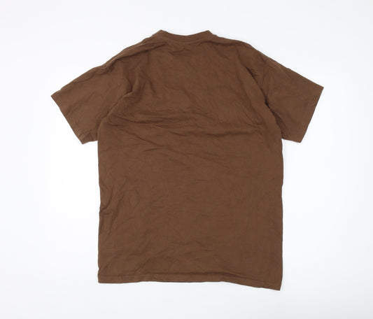 B&C Collection Men's Brown Cotton T-Shirt L