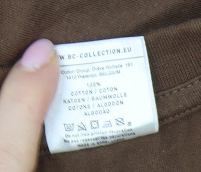 B&C Collection Men's Brown Cotton T-Shirt L