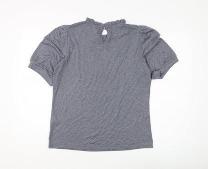Womens UK Size L Cream Grey  T-Shirt
