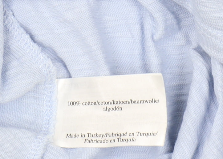 Laura Ashley Women's Blue Embroidered Blouse, Size 12