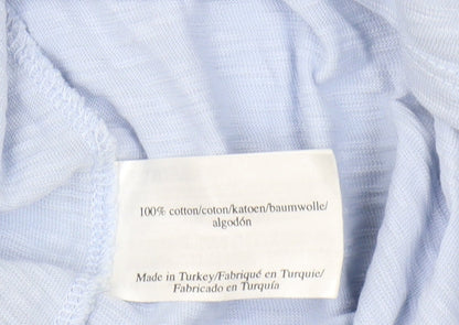 Laura Ashley Women's Blue Embroidered Blouse, Size 12