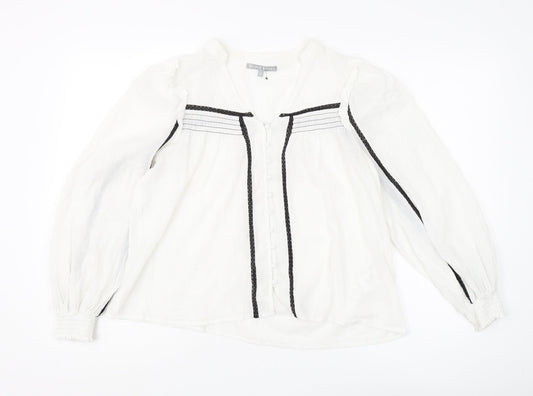 Womens UK Size 8 Oliver Bonas White  Blouse