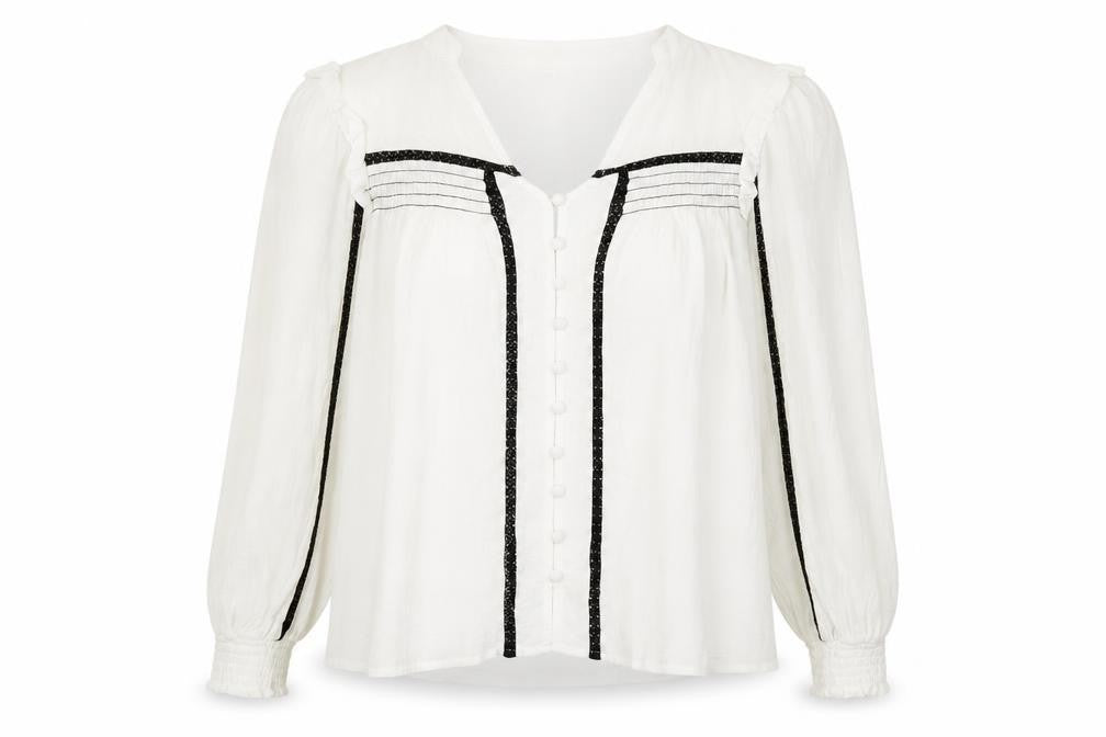 Womens UK Size 8 Oliver Bonas White  Blouse