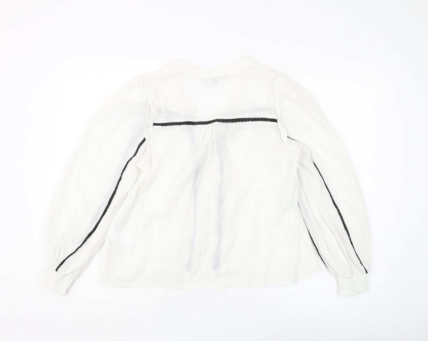 Womens UK Size 8 Oliver Bonas White  Blouse