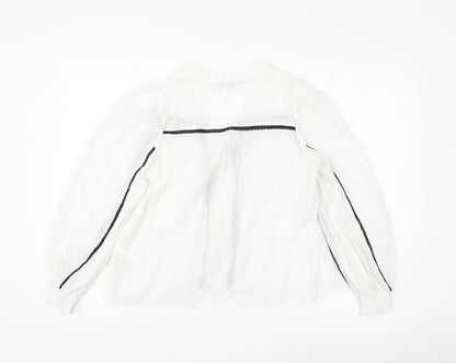 Womens UK Size 8 Oliver Bonas White  Blouse
