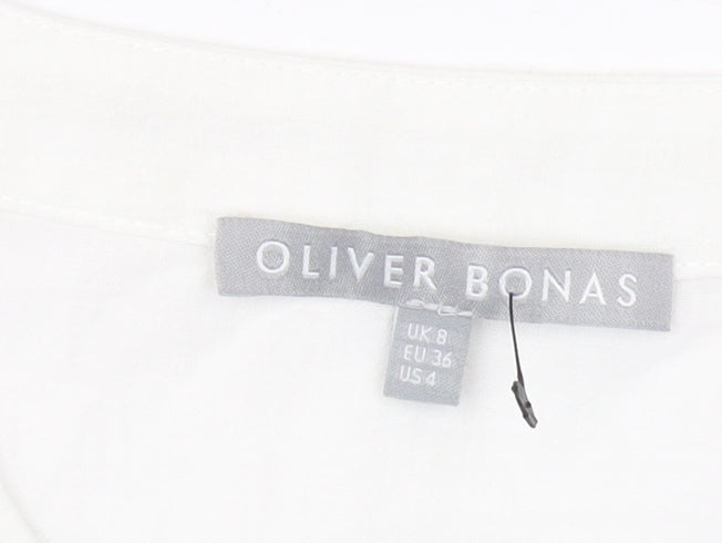 Womens UK Size 8 Oliver Bonas White  Blouse