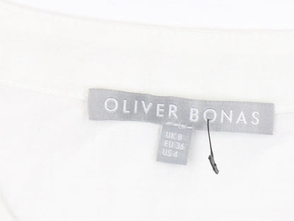 Womens UK Size 8 Oliver Bonas White  Blouse