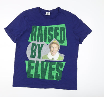 Mens UK Size XL ELF Blue  T-Shirt