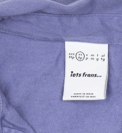 iets frans... Women's XS Purple Cropped Polo Top