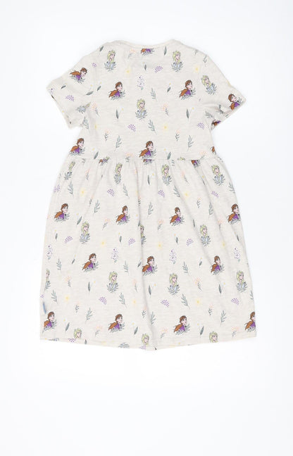 Marks and Spencer Girls Beige Frozen Dress 8-9Y A-Line