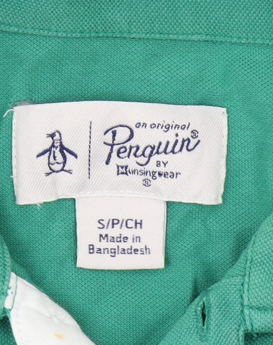 Original Penguin Men's Green Polo Shirt - Size S