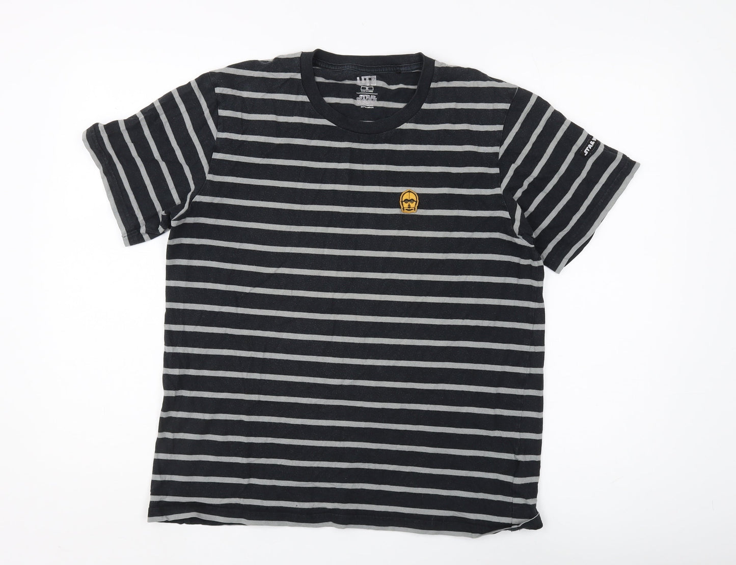 UT Men's Black Star Wars Striped T-Shirt M