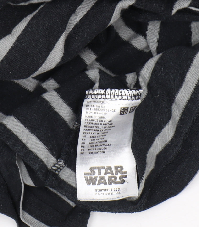 UT Men's Black Star Wars Striped T-Shirt M