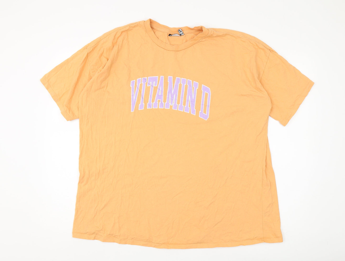Unisex Adults UK Size 16 ASOS Orange  T-Shirt