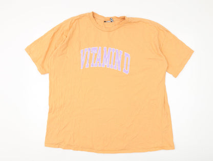 Unisex Adults UK Size 16 ASOS Orange  T-Shirt